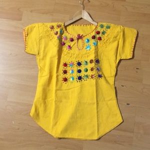 Embroidered floral shirt